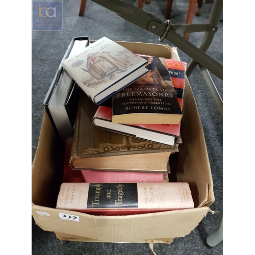 112 - BOX LOT OF BOOKS