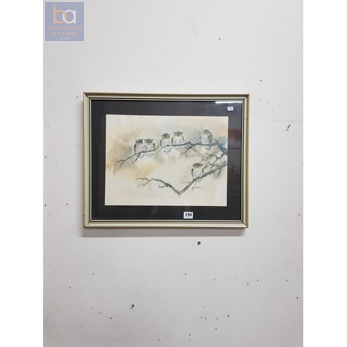 190 - FRAMED WATERCOLOUR 