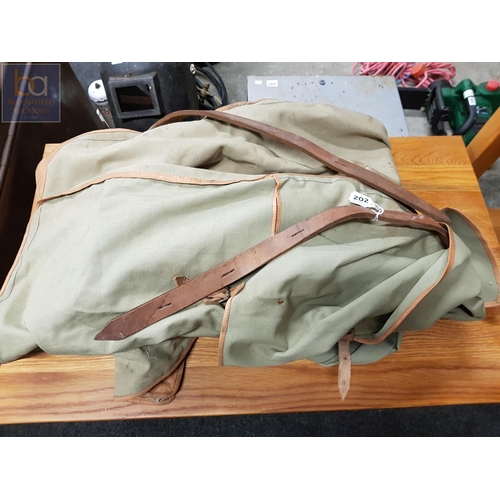 202 - LARGE MILITARY CANVAS BAG