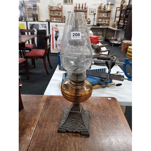 208 - VICTORIAN OIL LAMP