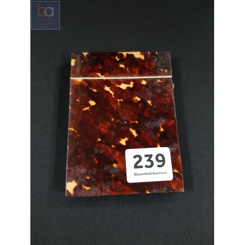 239 - ANTIQUE TORTOISESHELL CARD CASE