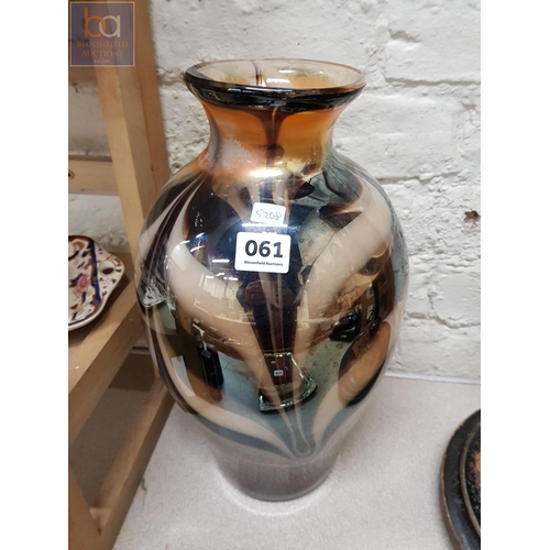 61 - LARGE ART GLASS VASE