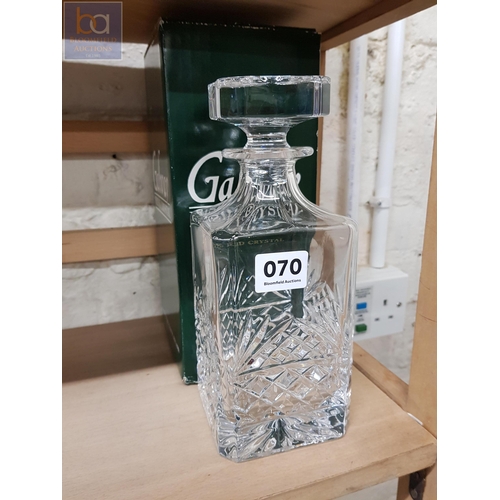 70 - GALWAY CRYSTAL DECANTER