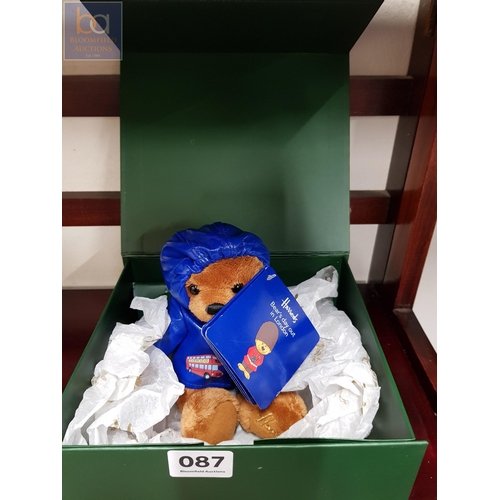 87 - HARRODS BEAR IN ORIGINAL BOX