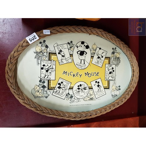 205 - GENUINE 1930'S MICKEY MOUSE TRAY HAND MADE BY A BLIND WORLD WAR 1 SOLDIER AT ST. DUNSTAN'S