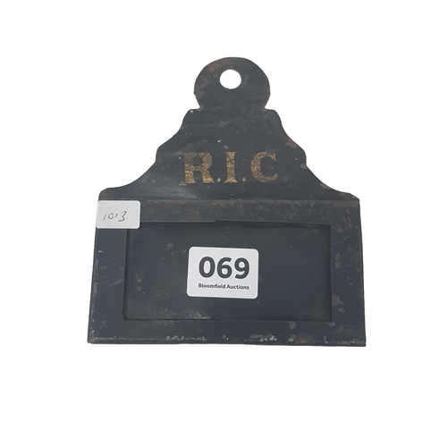 69 - ROYAL IRISH CONSTABULARY NAME PLATE