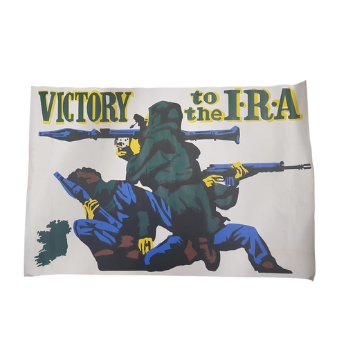 94 - HAND SCREEN PAINTED REPUBLICAN POSTER - VICTORY TO THE IRA