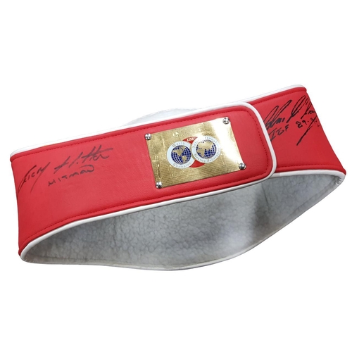 261 - I.B.F BELT SIGNED BY RICKY HATTON AND GLENN MCCRORY