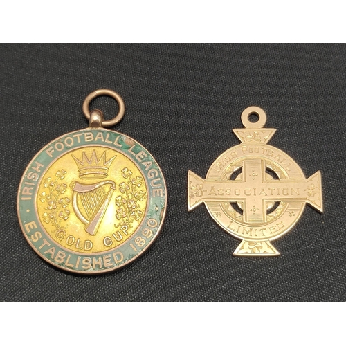 280 - 3 Linfield F.C. Medals.  Irish Cup winners and Gold Cup winners medals presented to Dick 