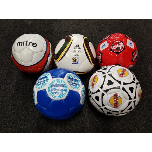 223 - 5 SPONSORED FOOTBALLS