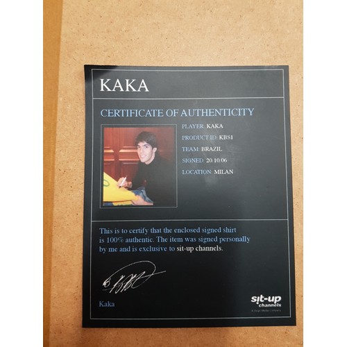 250 - FRAMED AND SIGNED BRAZIL 'KAKA' SHIRT WITH C.O.A