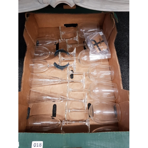 18 - BOX OF DRINKING GLASSES