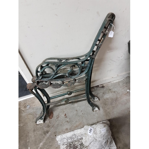 104 - OLD CAST IRON BENCH ENDS