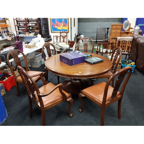 153 - DINING TABLE & 6 CHAIRS