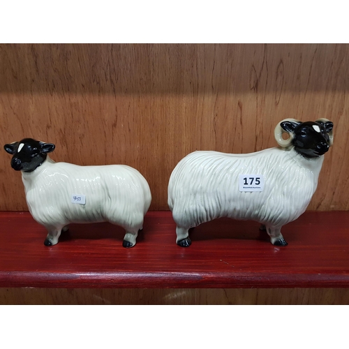 175 - LARGE MELBA WARE RAM AND SHEEP