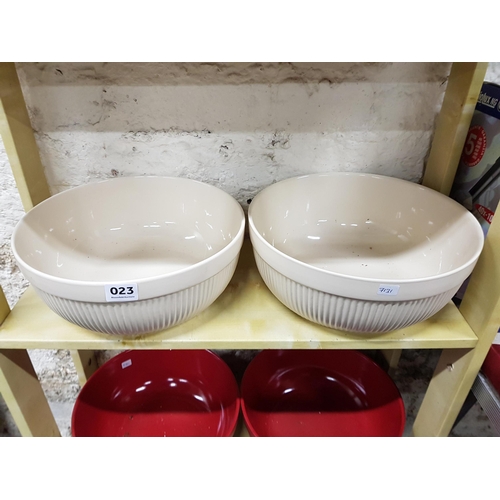 23 - 2 large vintage baking bowls