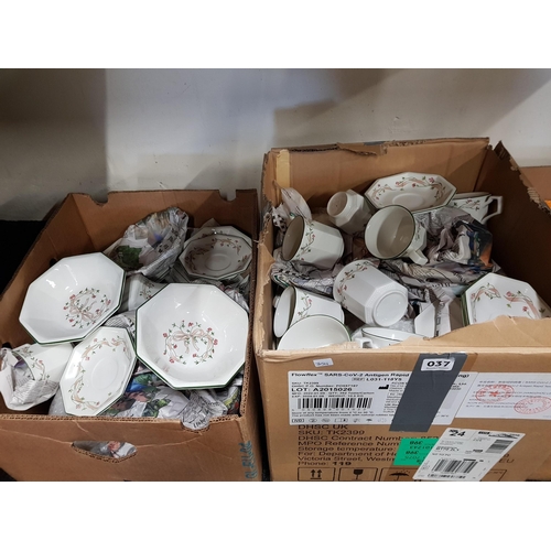 37 - LARGE COLLECTION OF ETERNAL BEAU DINNER WARE