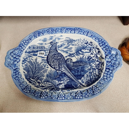 88 - LARGE BLUE AND WHITE PLATTER