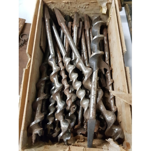 BOX OF OLD DRILL BITS