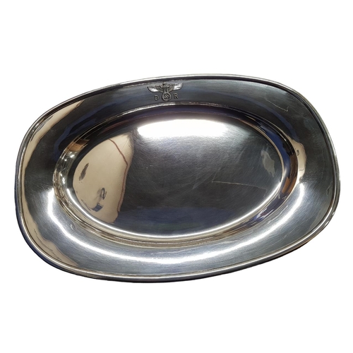 129 - DEUTSCHE REICHSBAHN LARGE OVAL SERVING TRAY FROM ADOLF HITLER'S EXECUTIVE DINING WAGON 10 '242'