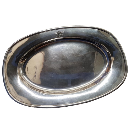 130 - DEUTSCHE REICHSBAHN LARGE OVAL SERVING TRAY FROM HERMANN GORING'S DINING WAGON 10 '243' ON SONDERZUG... 