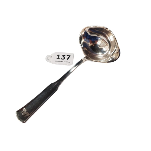 137 - BRUCKMANN SILVER GRAVY LADLE FROM HERMANN GORING'S DINING WAGON 10 '243' ON SONDERZUG 'ASIEN'