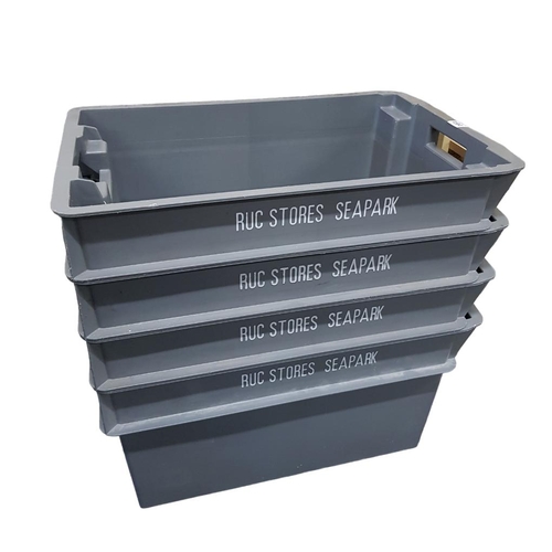 161 - 4 PLASTIC STORAGE BINS