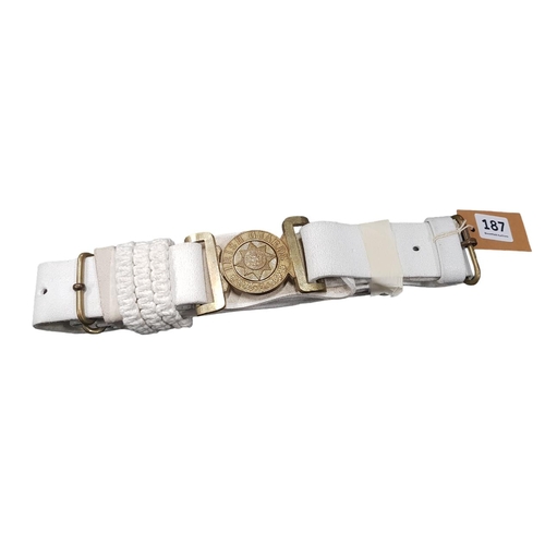 187 - IRISH GUARDS CEREMONIAL BELT AND BUCKLE