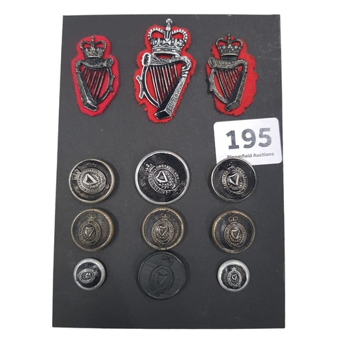 195 - ROYAL ULSTER CONSTABULARY BADGES AND BUTTONS