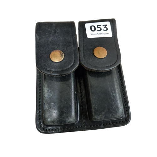 53 - ROYAL ULSTER CONSTABULARY TWIN MAGAZINE HOLDER FOR 9MM AUTO