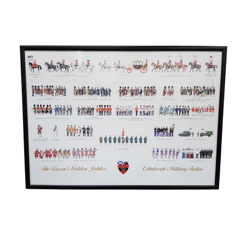 93 - FRAMED QUEENS GOLDEN JUBILEE EDINBURGH TATTOO POSTER