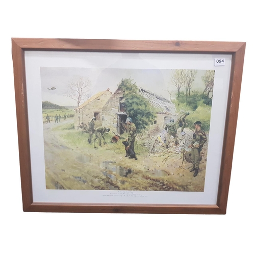 94 - FRAMED MILITARY PRINT 'THE SEARCH'