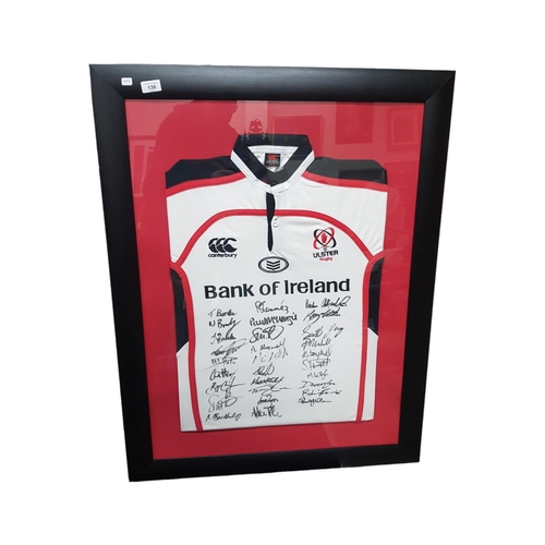 138 - FRAMED SIGNED ULSTER RUGBY SHIRT