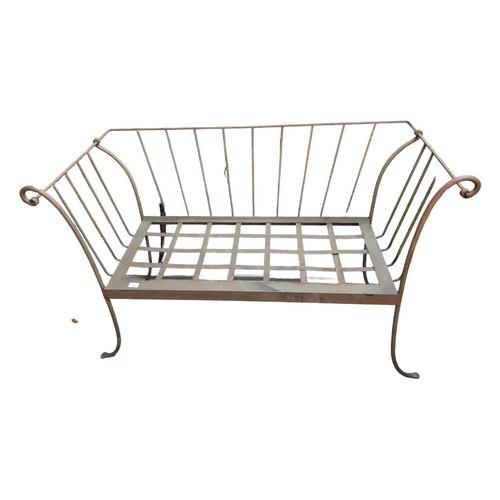 152 - ANTIQUE WROUGHT IRON GARDEN SEAT