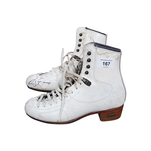 167 - TORVILLE AND DEAN SIGNED ICE SKATES