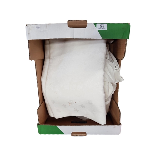 183 - BOX OF LINEN