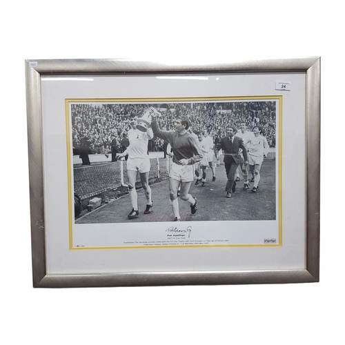 24 - HAND SIGNED LTD EDITION PAT JENNINGS PRINT WITH C.O.A