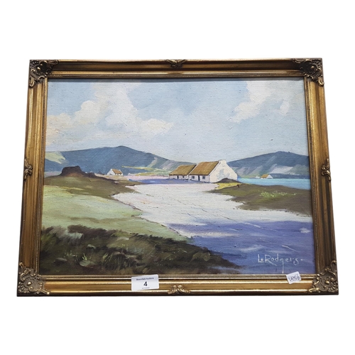 4 - L RODGERS - OIL ON CANVAS - COTTAGE