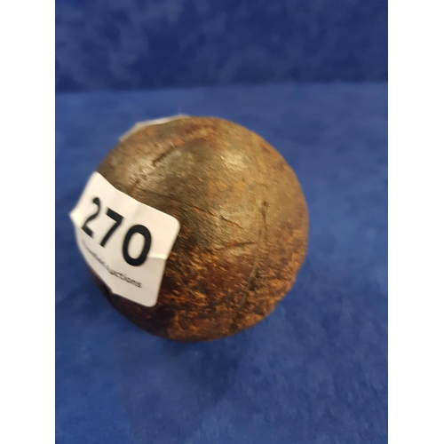 270 - ANTIQUE 3 INCH CANNON BALL