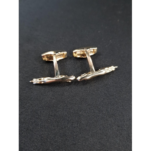 360 - PAIR OF JAGUAR CUFF LINKS