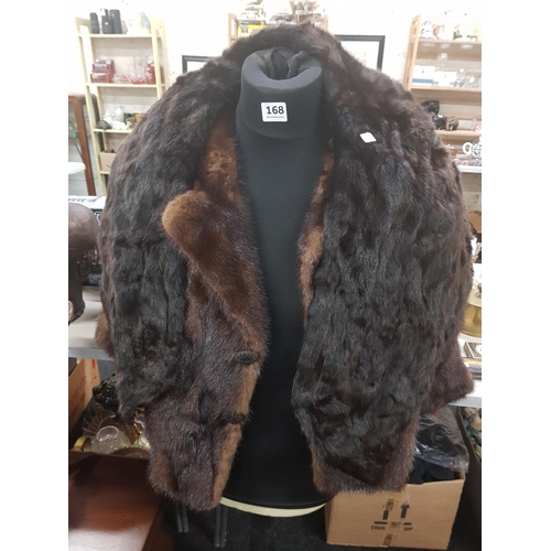 168 - VINTAGE FUR JACKET & FUR SHAWL