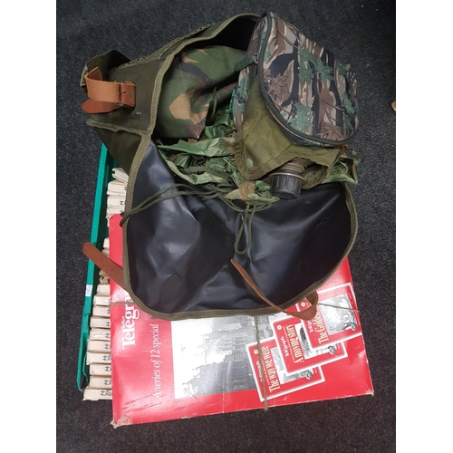 180 - BOX LOT TO INCLUDE CAMOUFLAGE ITEMS