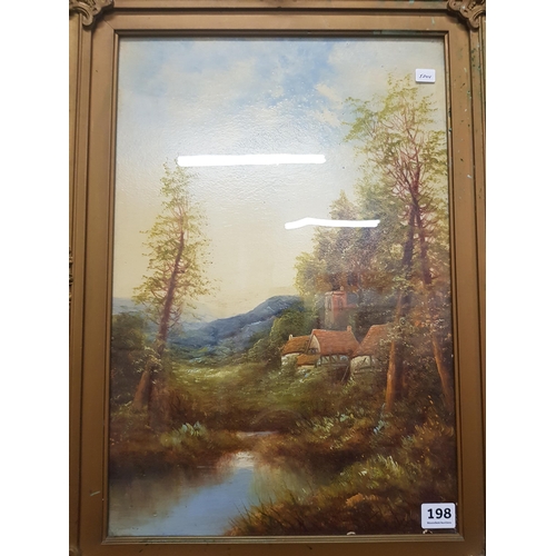 198 - ANTIQUE FRAMED OIL