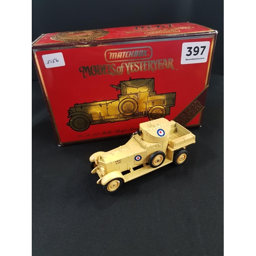 397 - MATCHBOX MODELS OF YESTERYEAR 1920 ROLLS ROYCE ARMOURED CAR