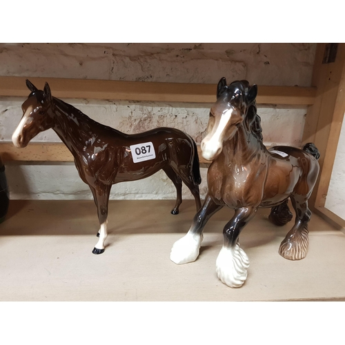87 - BESWICK & ROYAL DOULTON HORSES
