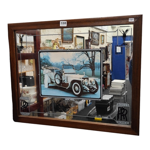 110 - VINTAGE ROLLS ROYCE PUB MIRROR