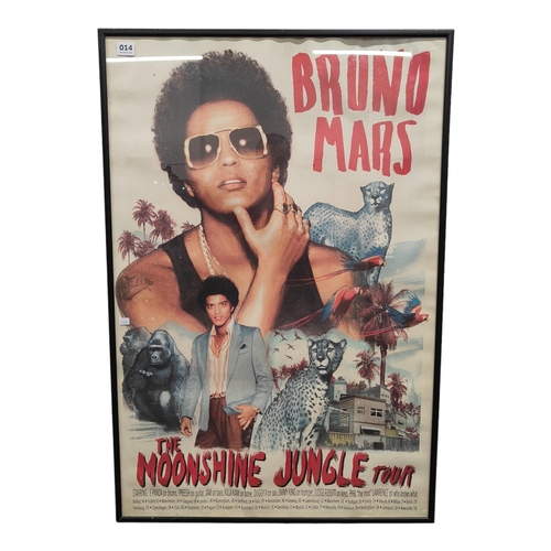 14 - ORIGINAL BRUNO MARS POSTER - THE MOONSHINE JUNGLE TOUR