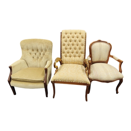 181 - 3 MODERN ARMCHAIRS