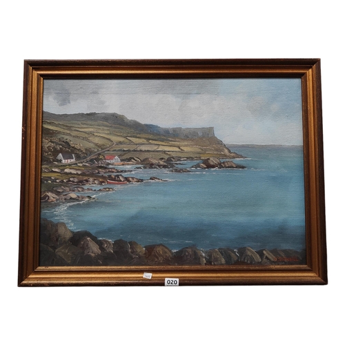 20 - J J O'NEILL OIL ON CANVAS SEASCAPE 62 X 44CMS