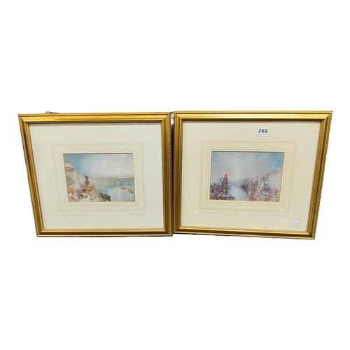 269 - 2 NICELY FRAMED J.M.W TURNER PRINTS